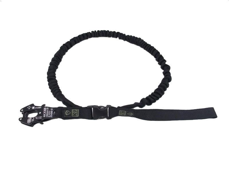 K9 Thorn Guinzaglio con ammortizzatore e moschettone kong frog, nero, M