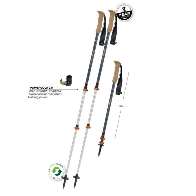 Komperdell Ridgehiker bastoncini da trekking k con sistema di assorbimento antishock