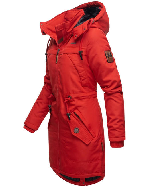Marikoo Kamii giacca invernale da donna con cappuccio, rossa