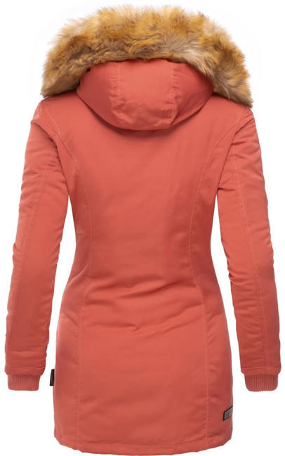 Marikoo Karmaa giacca invernale da donna con cappuccio, corallo scuro