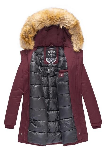 Marikoo Karmaa giacca invernale da donna con cappuccio, bordeaux
