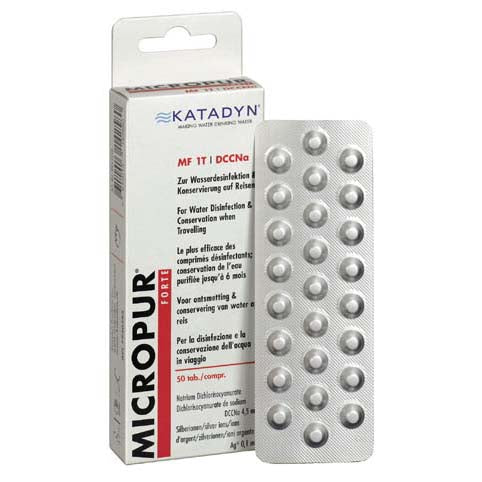Katadyn Forte compresse disinfettanti per acqua 50 pezzi