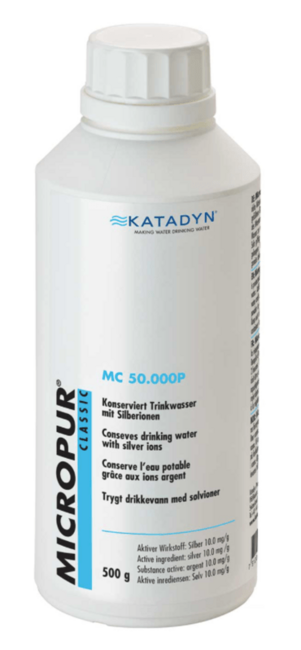 Katadyn Micropur Classic MC 50'000P polvere per la disinfezione dell'acqua, 500g