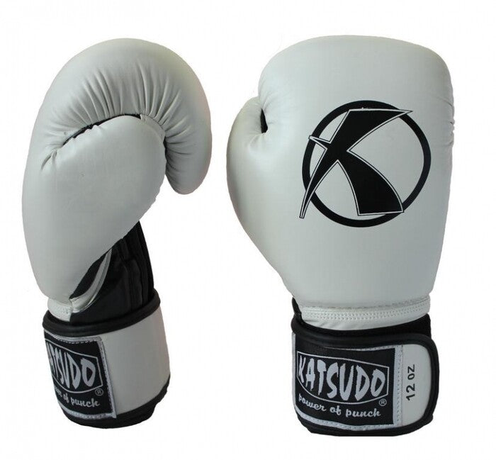 Katsudo Punch guantoni da boxe, bianco