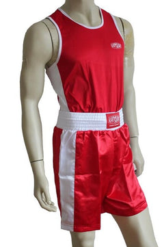 Katsudo Set da boxe Katsudo con canotta e pantaloncini, rosso