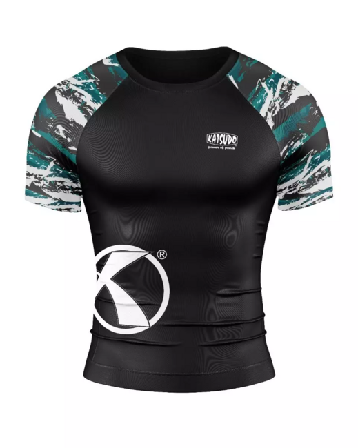Katsudo Virago maglietta rash guard a maniche corte, mimetica
