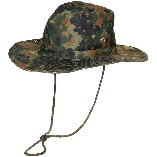 MFH Cappello Bush con cordoncino, bw camo