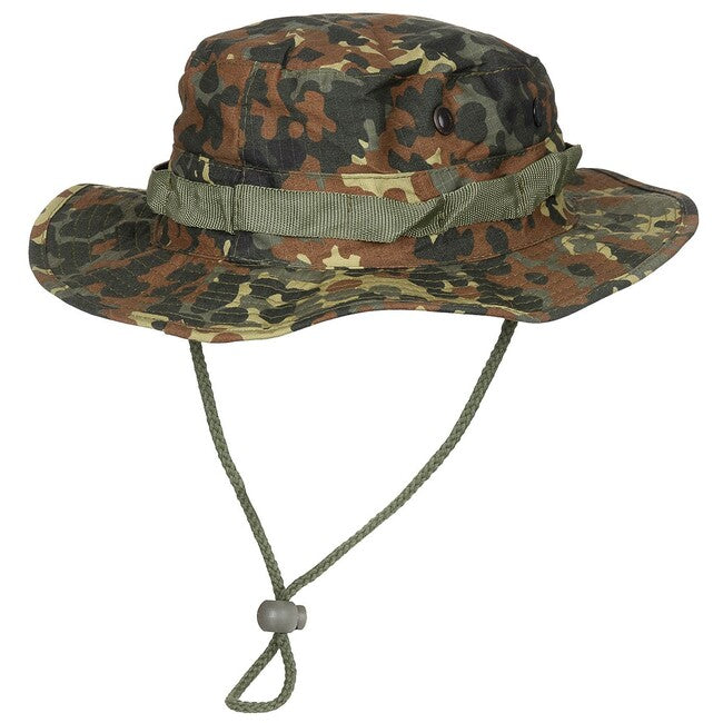 MFH Cappello americano Gi Bush Rip stop con coulisse, bw camo