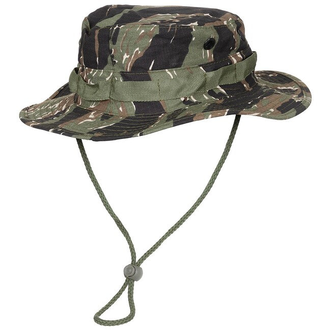 MFH Cappello americano GI Bush Rip stop con coulisse, striscia tigrata