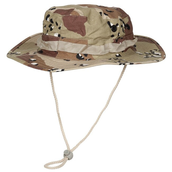 MFH Cappello americano GI Bush Rip stop con coulisse 6 pollici, deserto