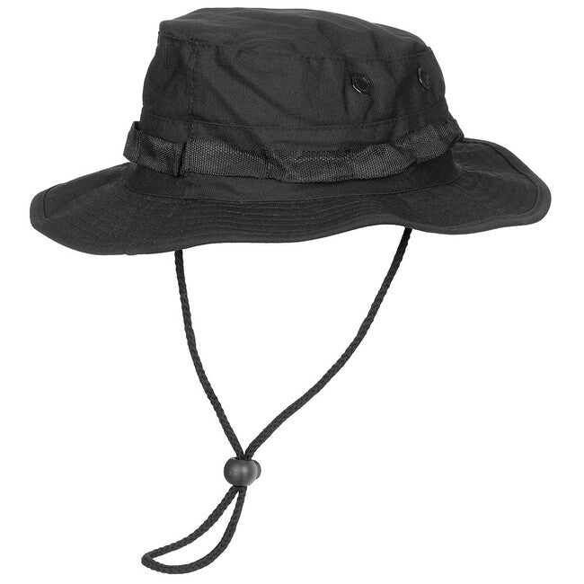 MFH Cappello americano GI Bush Rip stop con coulisse, nero