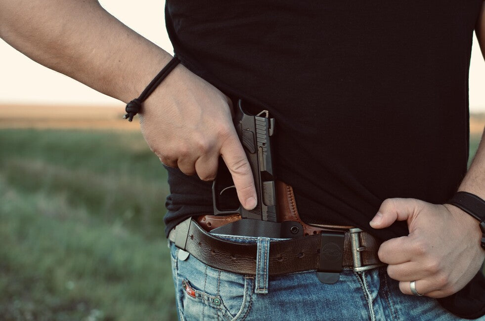Falco Glock 19 fondina iwb ibrida comfort in kydex per il trasporto occulto, marrone autentico