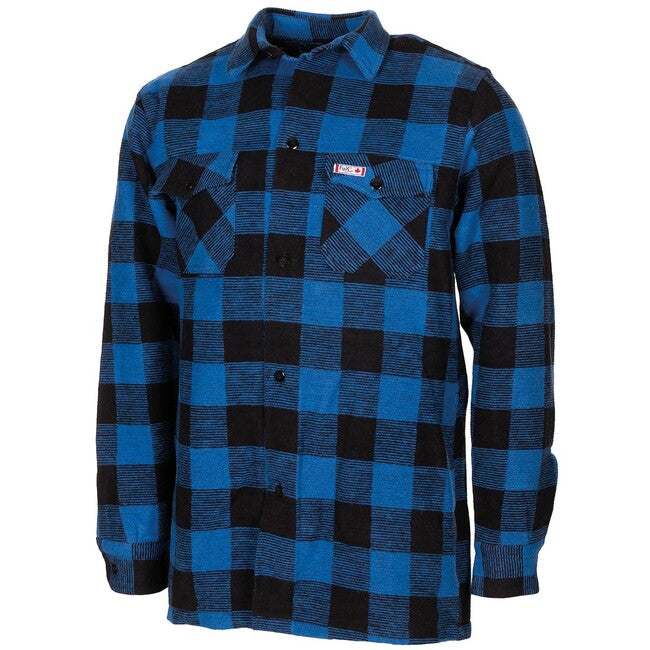 Fox Outdoor Camicia da boscaiolo in flanella, blu-nera