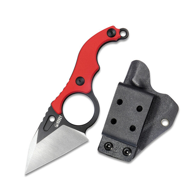 Kubey Hippocam coltello a lama fissa, rosso