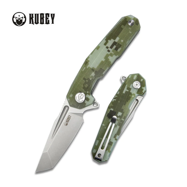 Kubey Carve coltello da chiusura, acciaio AUS 10, camo
