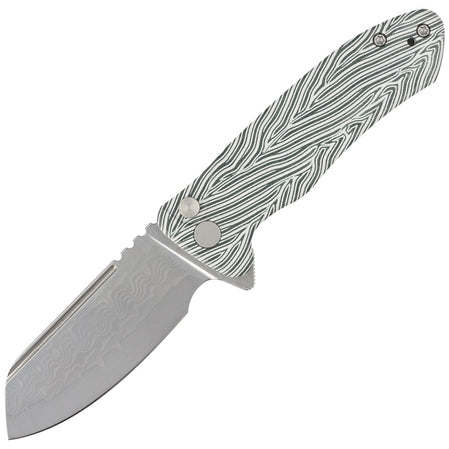 Kubey Creon S coltello da chiusura - damasco & verde