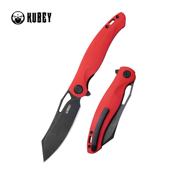 Kubey Drake coltello, acciaio aus 10, rosso