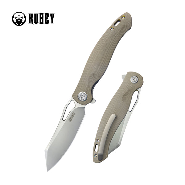 Kubey Drake coltello, acciaio aus 10, tan