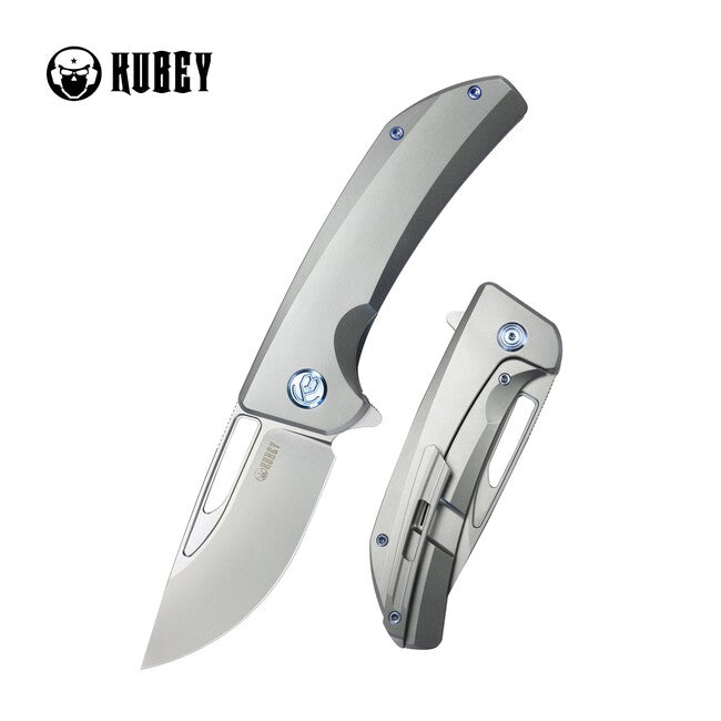 Kubey Hyperion coltello argento titan