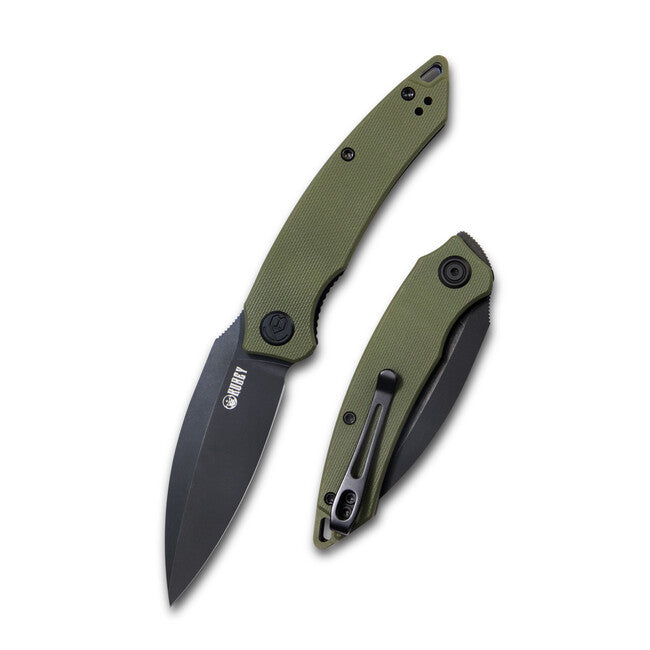 Kubey Coltello di chiusura, verde e nero