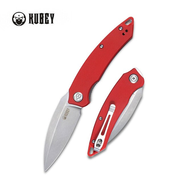 Kubey Leaf coltello di chiusura, red g10