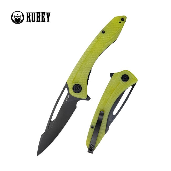Kubey Merced coltello di chiusura, giallo e nero