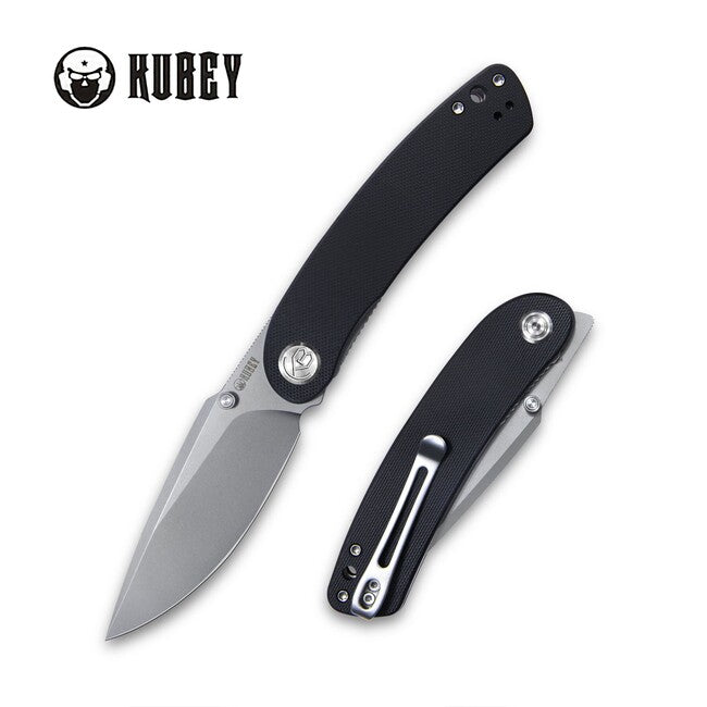 Kubey Momentum Coltello di chiusura, nero (AUS-10)