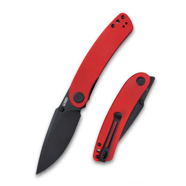 Kubey Momentum coltello di chiusura, rosso e nero