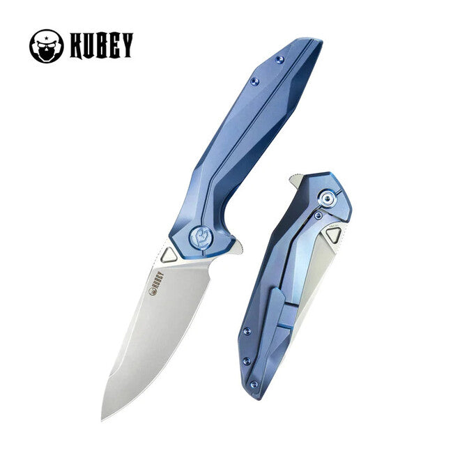 Kubey Nova coltello pieghevole, blu titanio