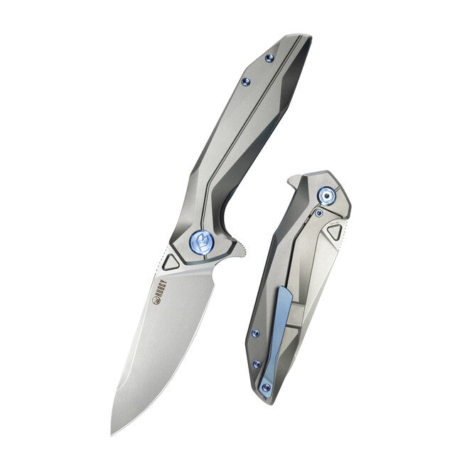 Kubey Nova coltello di chiusura, argento titanio