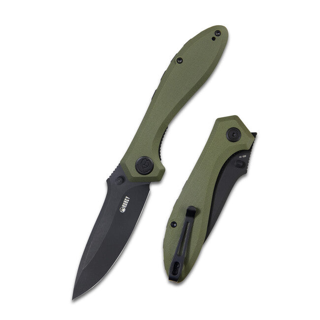 Kubey Ruckus coltello di chiusura, verde e nero