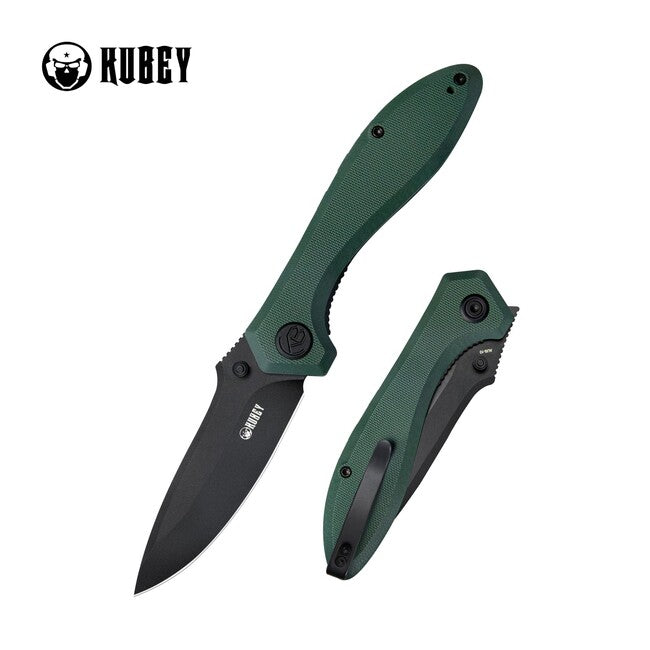 Kubey Ruckus coltello di chiusura, verde e nero