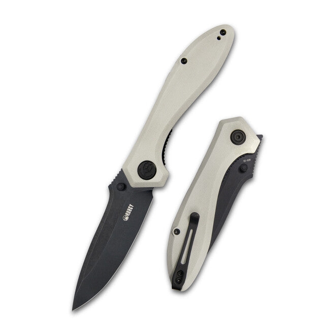 Kubey Ruckus coltello pieghevole, avorio & nero