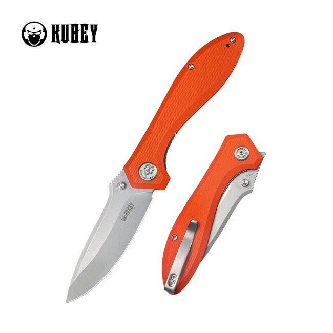 Kubey Ruckus coltello da chiusura, arancione G10
