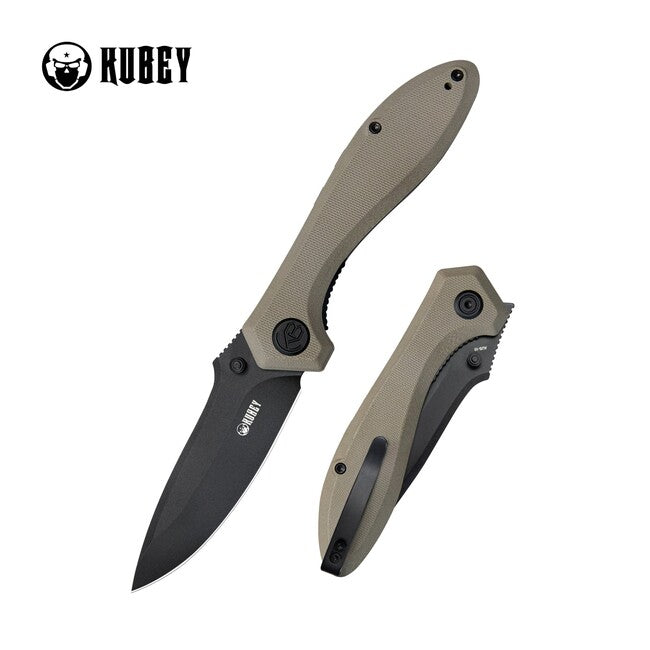 Kubey Ruckus coltello da chiusura, tan & black
