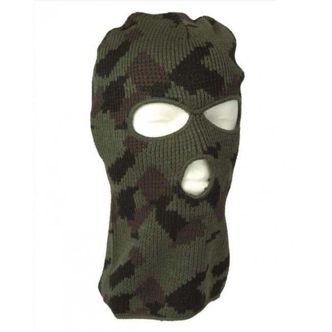 Mil-Tec passamontagna 3 fori, Woodland