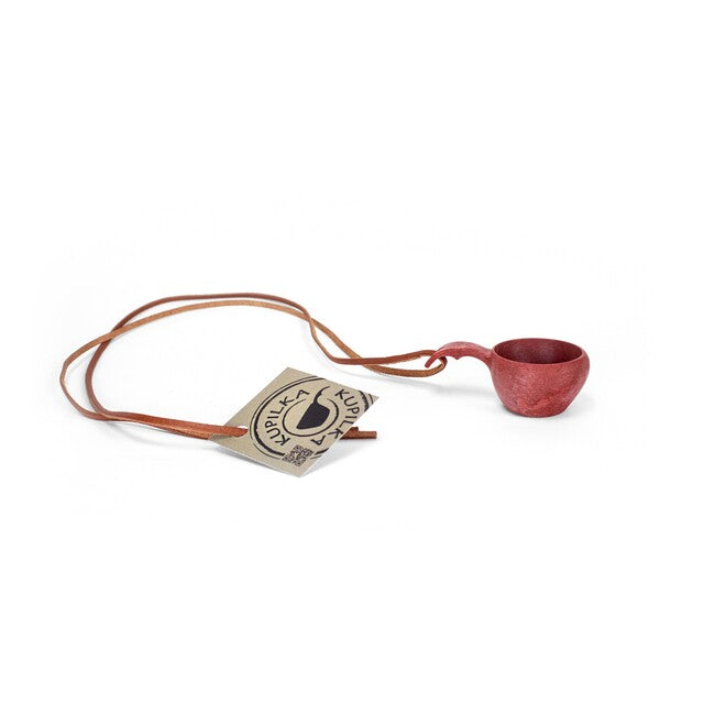 Kupilka 1 mini-tazza con cordino in pelle, rosso