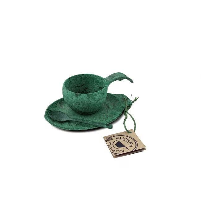 Kupilka Tazza con cucchiaio e piattino 210 ml, nero