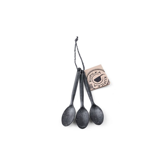 Kupilka 3 set di 3 cucchiaini, nero