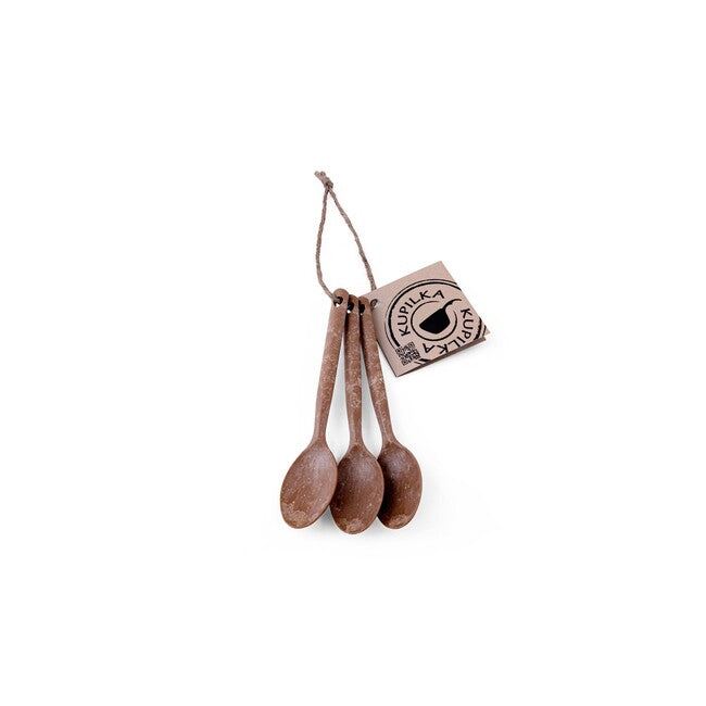 Kupilka 3 set di 3 cucchiaini, marrone