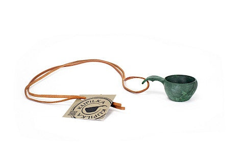 Kupilka ECO misurino con coulisse in pelle 15 ml, verde