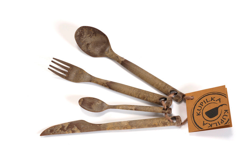 Kupilka set di posate ecologiche da 4 pezzi, marrone