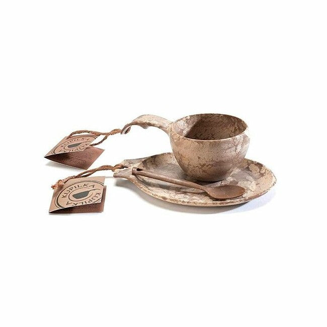 Kupilka Tazza con cucchiaio e piattino 210 ml, marrone