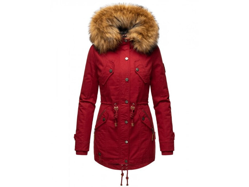 Marikoo La Viva Princess giacca invernale da donna con cappuccio, rossa sangue