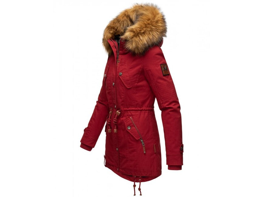 Marikoo La Viva Princess giacca invernale da donna con cappuccio, rossa sangue
