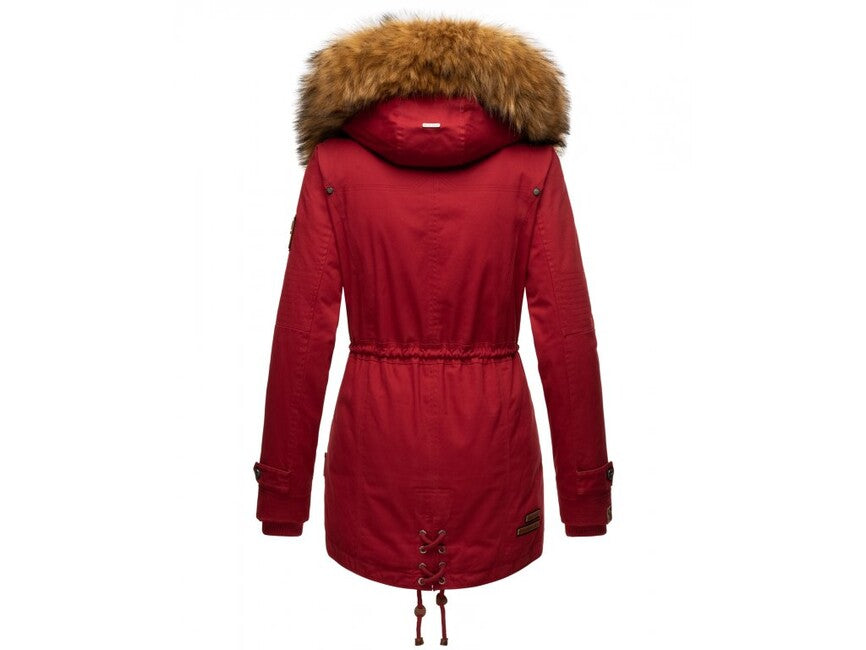 Marikoo La Viva Princess giacca invernale da donna con cappuccio, rossa sangue