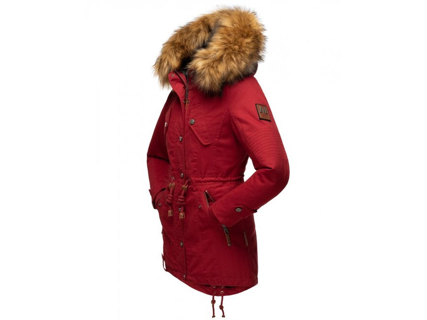 Marikoo La Viva Princess giacca invernale da donna con cappuccio, rossa sangue