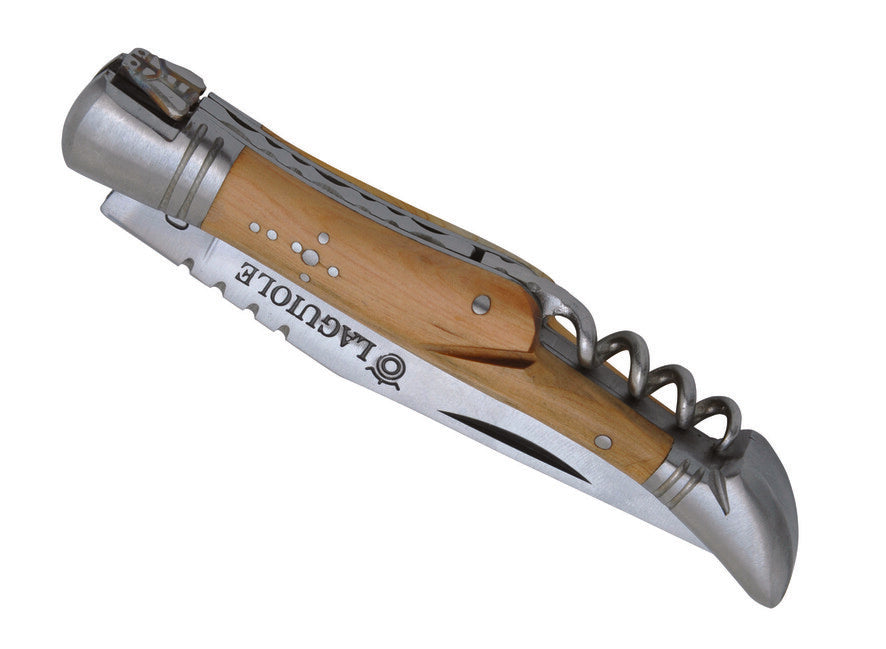 Laguiole DUB048 coltello tascabile con cavatappi, manico di ginepro