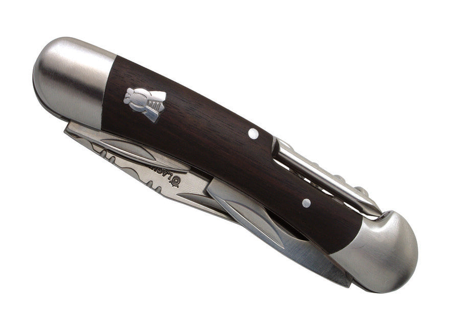 Laguiole DUB093 coltello multifunzione con manico in stamina, nera