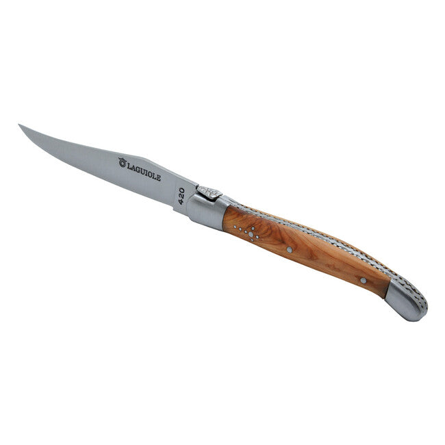 Laguiole DUB123 coltello da bistecca lama 12 cm acciaio inox manico in radice di ginepro